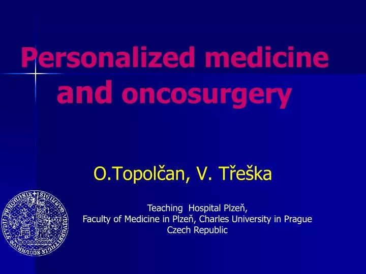 personalized medicine and oncosurgery