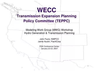 WECC Transmission Expansion Planning Policy Committee (TEPPC)