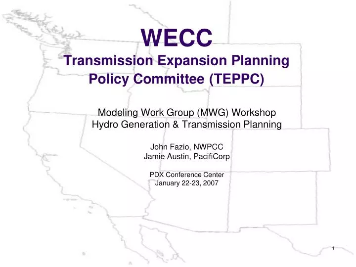 wecc transmission expansion planning policy committee teppc