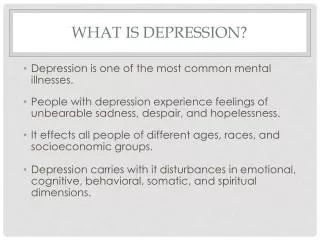 What is depression?