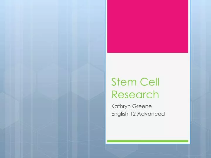 stem cell research