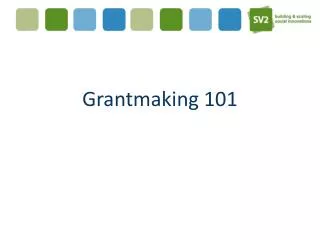 Grantmaking 101