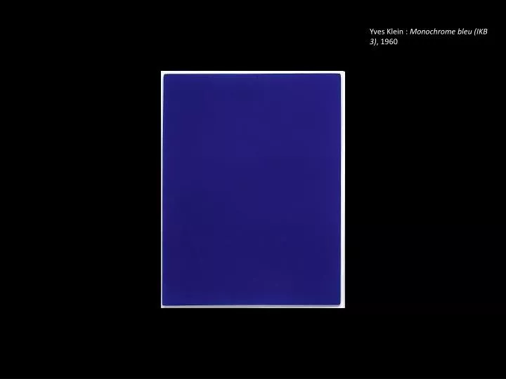 yves klein monochrome bleu ikb 3 1960