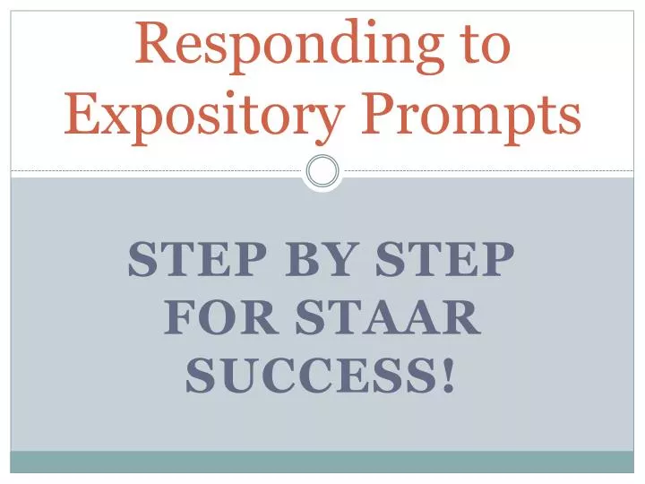 responding to expository prompts