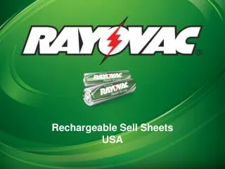 Rechargeable Sell Sheets USA