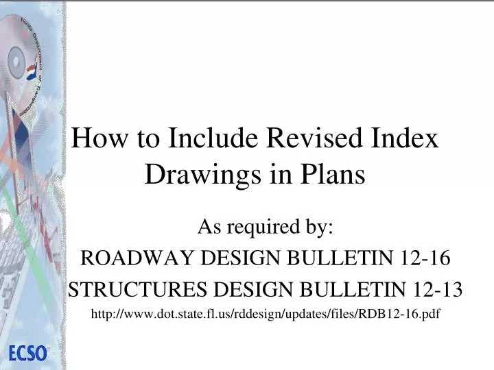 how to i nclude revised index drawings in plans