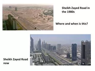 Sheikh Zayed Road in the 1980s