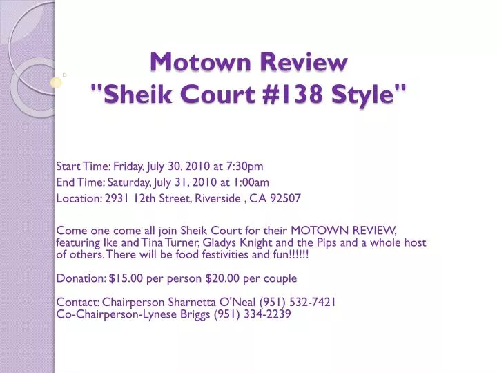 motown review sheik court 138 style
