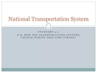 National Transportation System