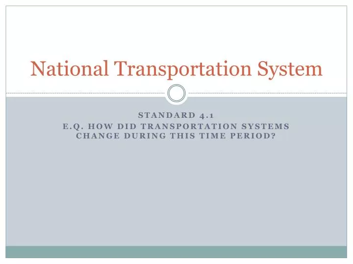 national transportation system