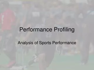 Performance Profiling