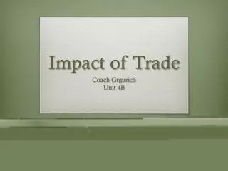 impact of trade