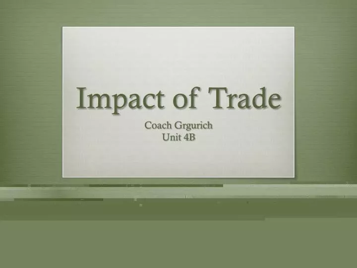 impact of trade
