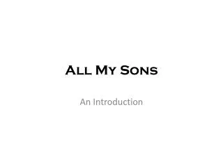 All My Sons