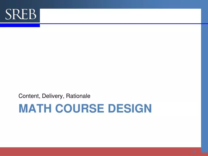 math course design