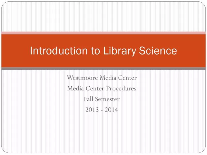 introduction to library science
