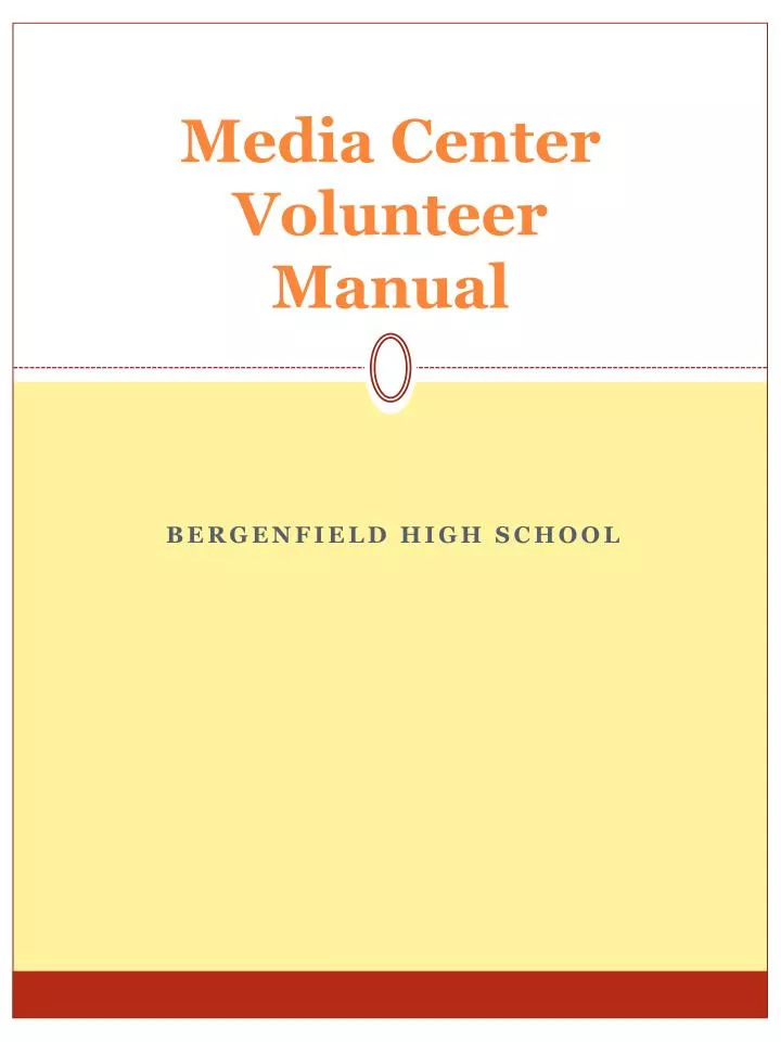 media center volunteer manual