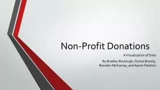 Non-Profit Donations