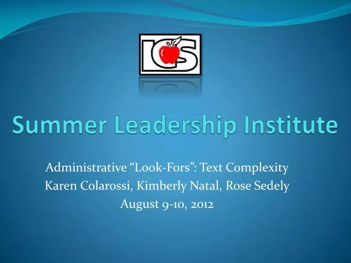 summer leadership institute
