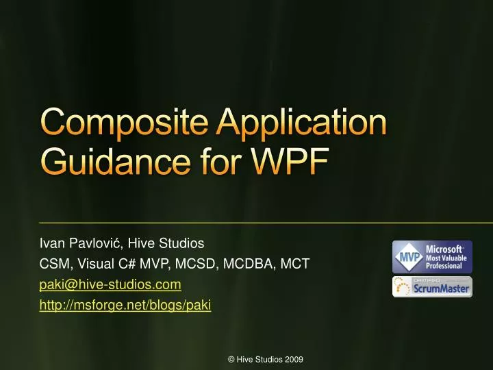 composite application guidance for wpf