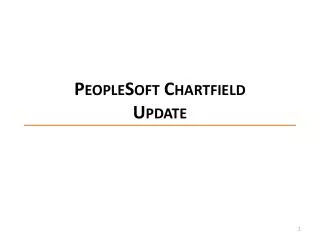 PeopleSoft Chartfield Update