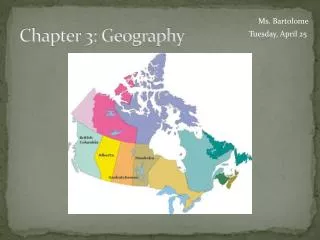 Chapter 3: Geography
