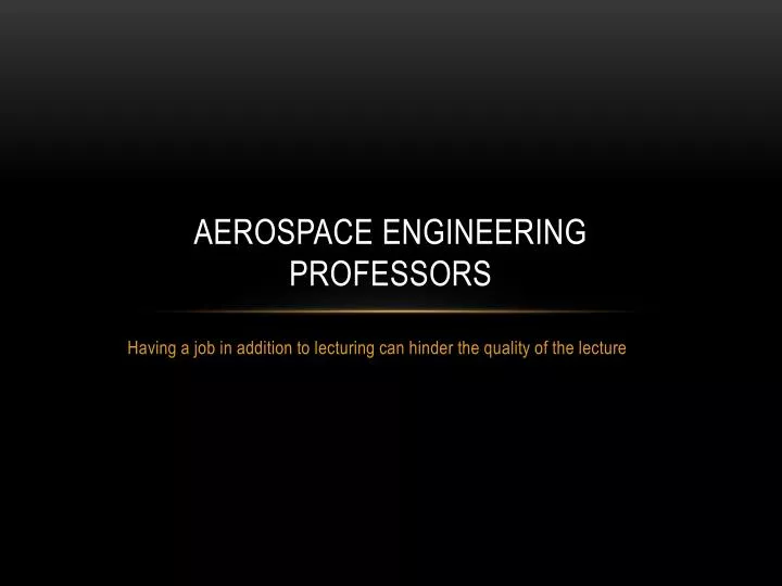 aerospace engineering professors