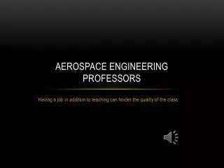 Aerospace Engineering Professors