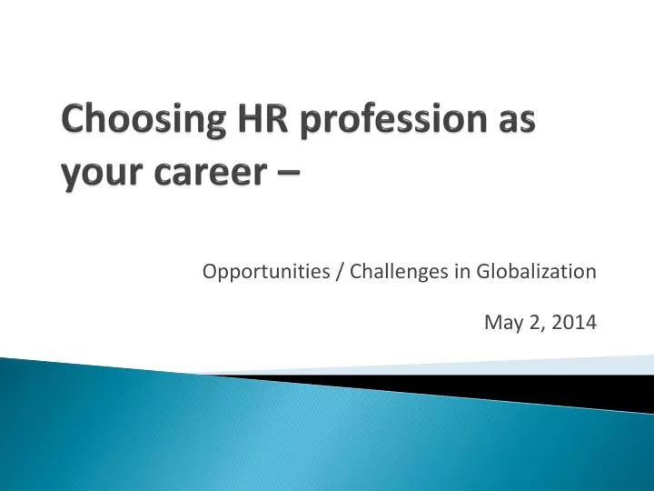 choosing hr profession as your career