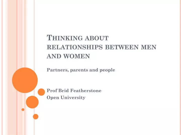 thinking about relationships between men and women