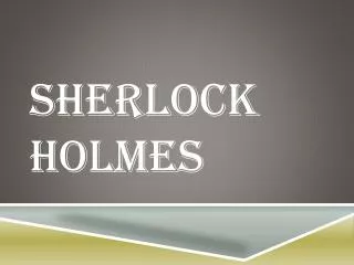 sherlock holmes