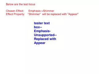 tester text box--Emphasis-Unsupported--Replaced with Appear