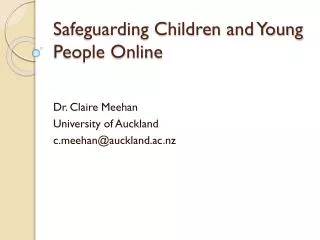 Safeguarding Children and Young People Online