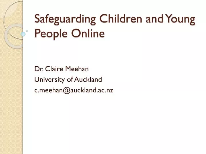 safeguarding children and young people online