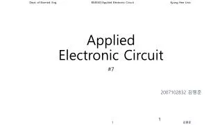 Applied Electronic Circuit