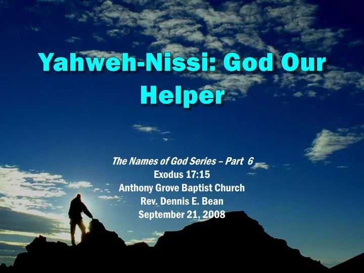 yahweh nissi god our helper
