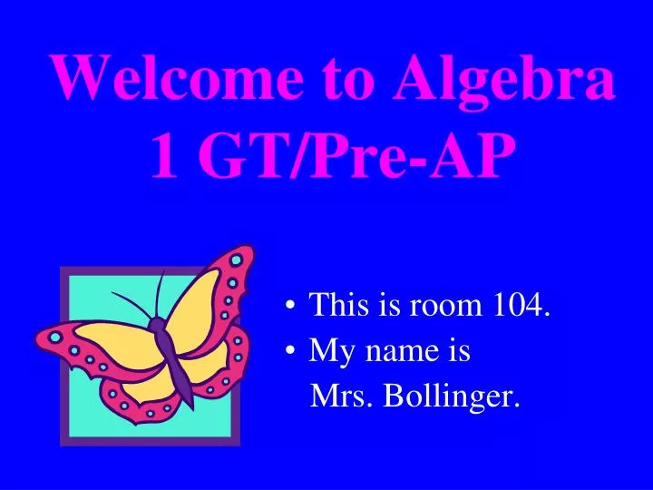 welcome to algebra 1 gt pre ap