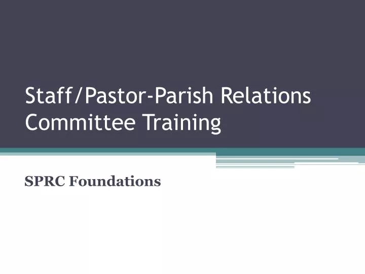 staff pastor parish relations committee training