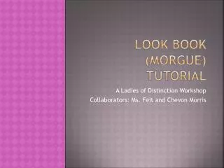 Look book (morgue) tutorial