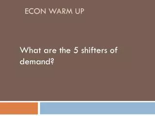 econ warm up