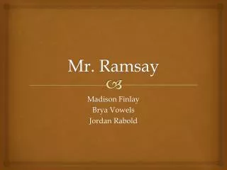 Mr. Ramsay