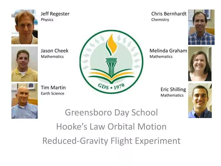 greensboro day school hooke s law orbital motion reduced gravity flight experiment