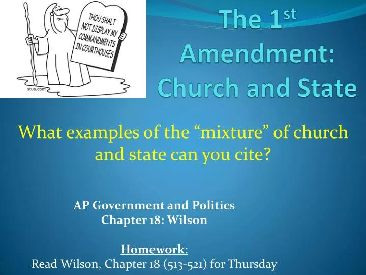 the 1 st amendment church and state