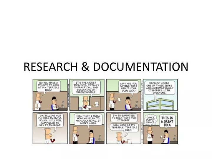 research documentation