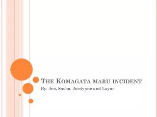 The Komagata maru incident
