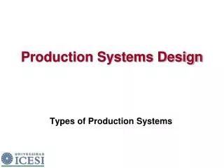 Production Systems Design