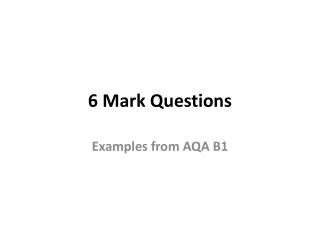 6 Mark Questions