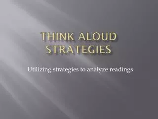 Think aloud Strategies