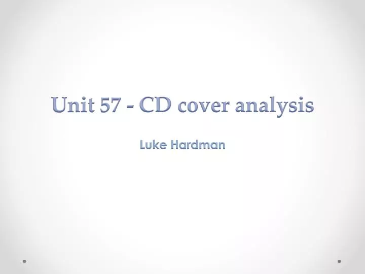 unit 57 cd cover analysis