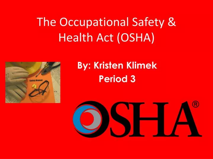 the occupational safety health act osha